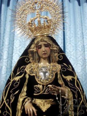 ICONOGRAFÍA DE LA SEMANA SANTA DE AYAMONTE. La Virgen bajo palio. 8: Virgen de la Soledad